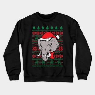 Christmas Elephant Crewneck Sweatshirt